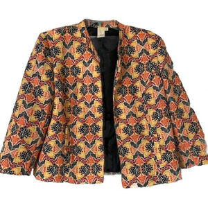 Lavender & Honey 70’s Retro Inspired Open Front Jacket / Blazer Size Large(H12)